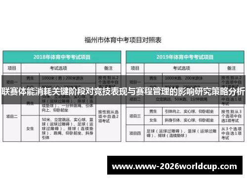 联赛体能消耗关键阶段对竞技表现与赛程管理的影响研究策略分析